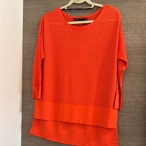 Bright Orange Layered Top